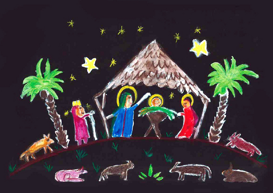 Das Motiv der Weihnachtskarte von nph wurde von Marcela aus Mexiko gestaltet.