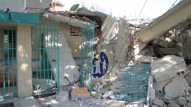 Das alte nph-Kinderkrankenhaus in Haiti stürzte beim Erdbeben 2010 ein.