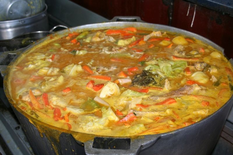 Und das gute Essen, hier Soup Joumou aus Haiti, darf am Neujahrstag nicht fehlen.