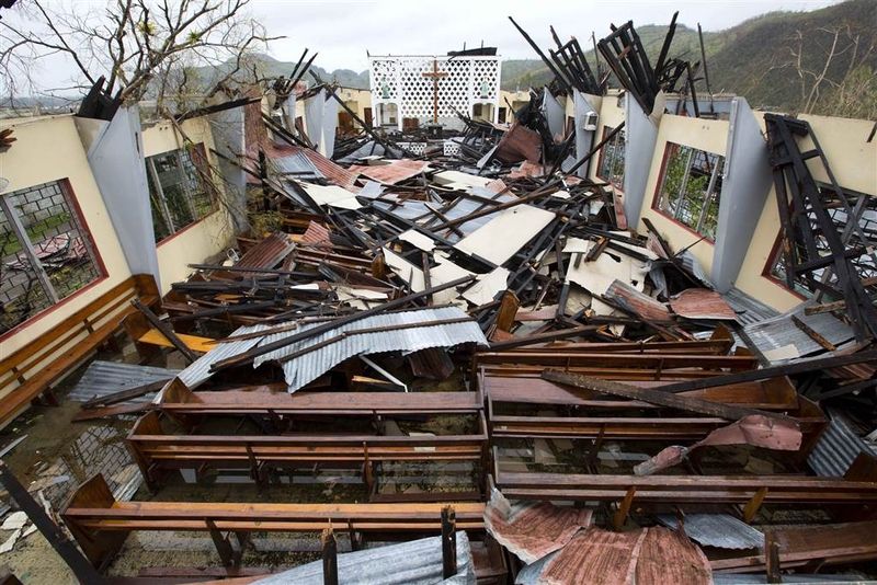 Auch viele öffentliche Gebäude wurden vom starken Sturm vollständig zerstört.