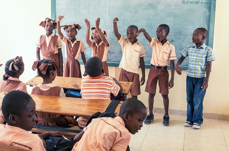 Schulklasse bei nph Haiti