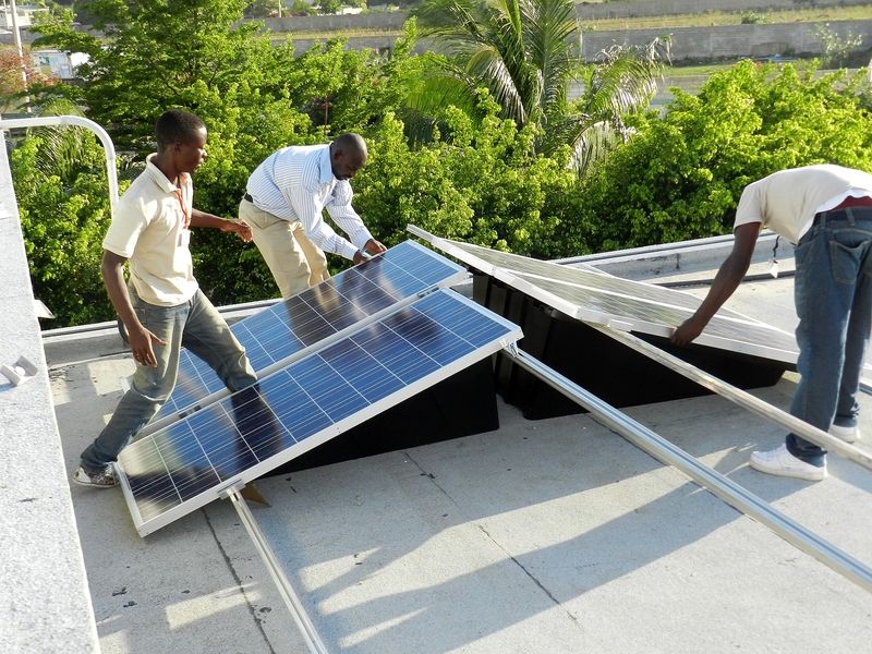 Aufbau einer Solaranlage