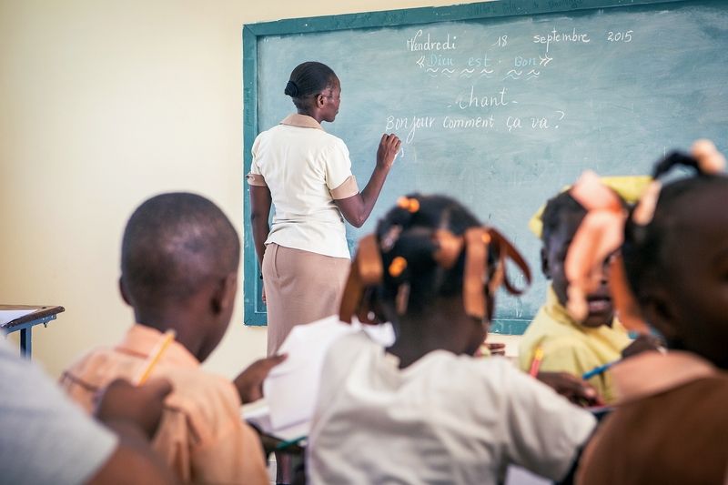 Unterricht bei nph Haiti